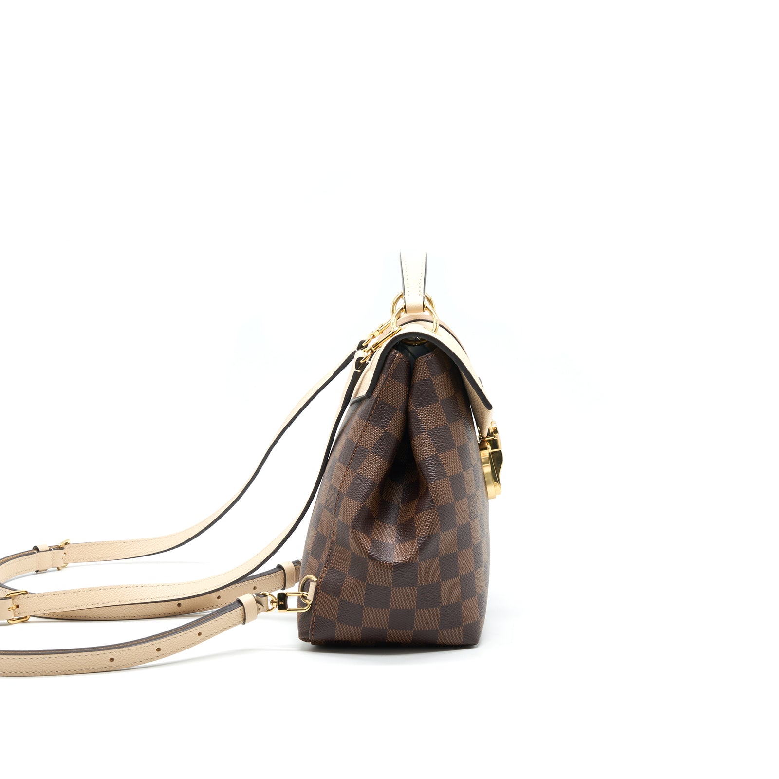 LOUIS VUITTON Clapton Backpack Damier Ebene Leather Brown