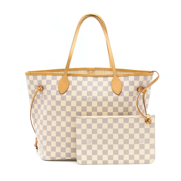 Louis Vuitton Neverfull MM Damier Azur GHW