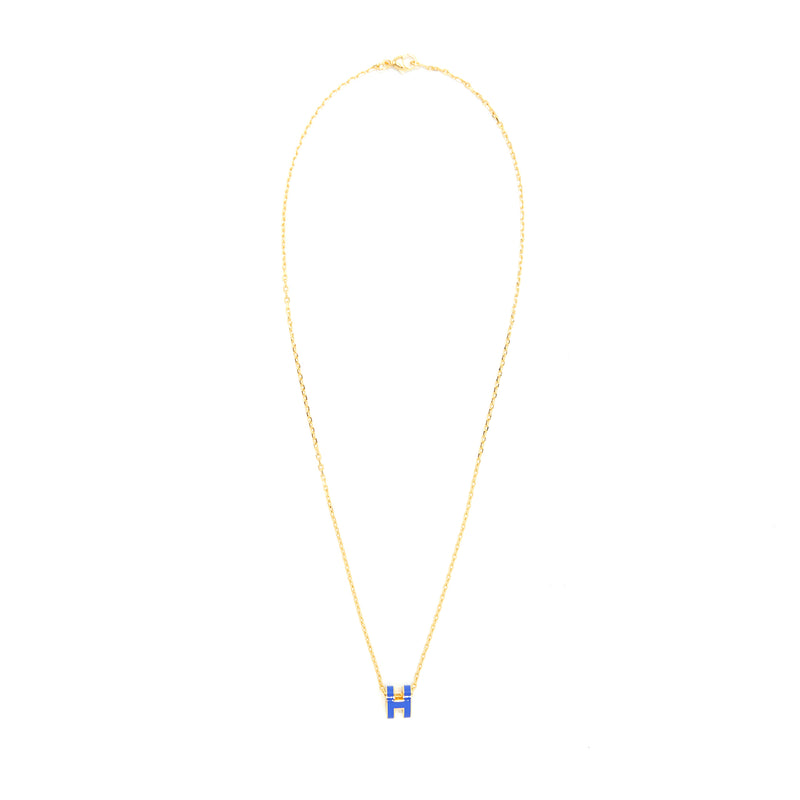 Hermes Mini Pop H Pendant Blue Royal GHW