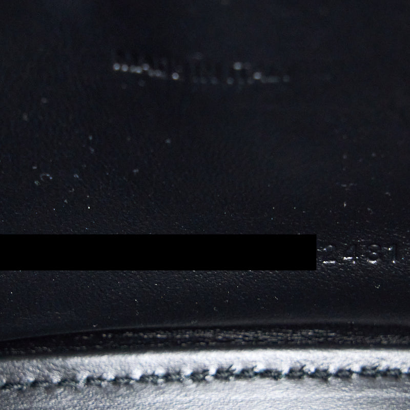 Balenciaga Hourglass XS Croc-Embossed Calfskin So Black