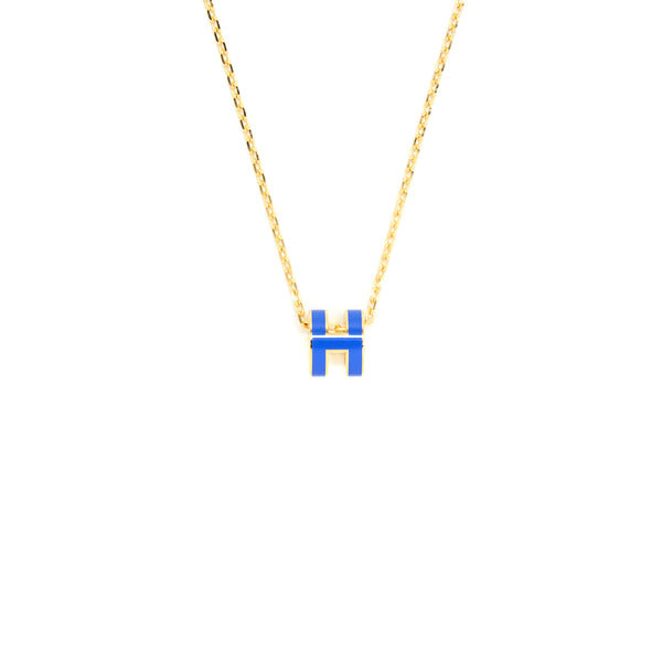 Hermes Mini Pop H Pendant Blue Royal GHW