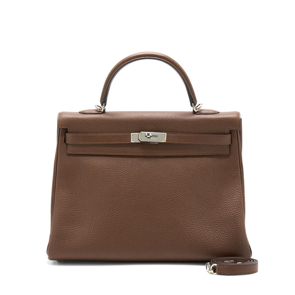 Hermes Kelly 35 Togo 4G Brulee SHW Stamp Square G