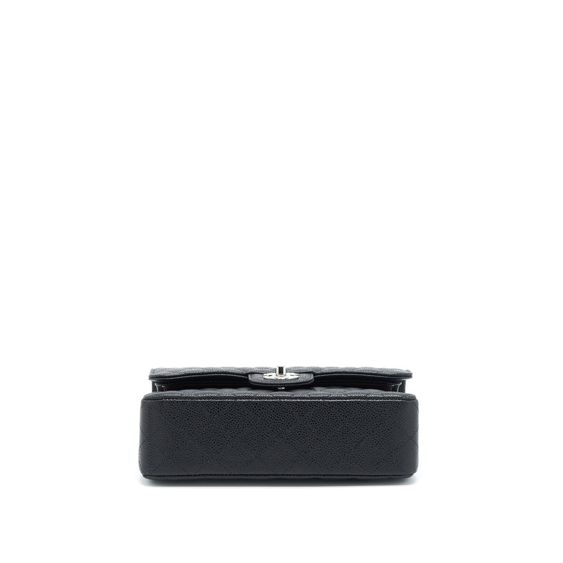 Chanel Small Classic Double Flap Bag Caviar Black SHW (Microchip)