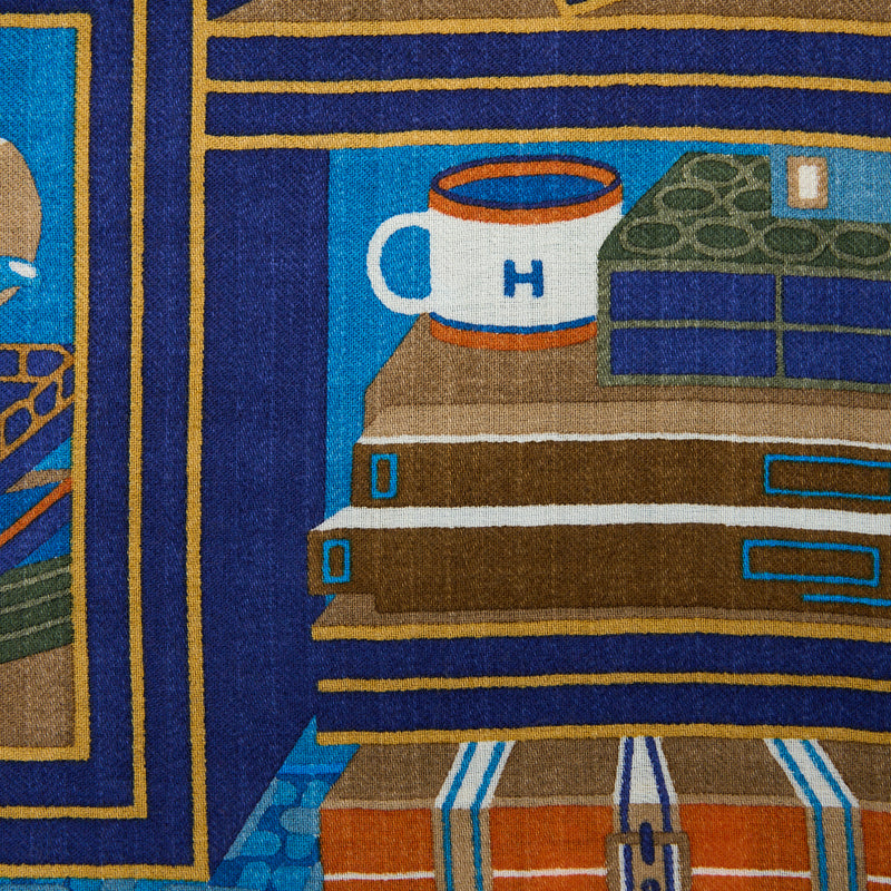 Hermes Les Leopards Shawl 140 Multicolour Cashmere