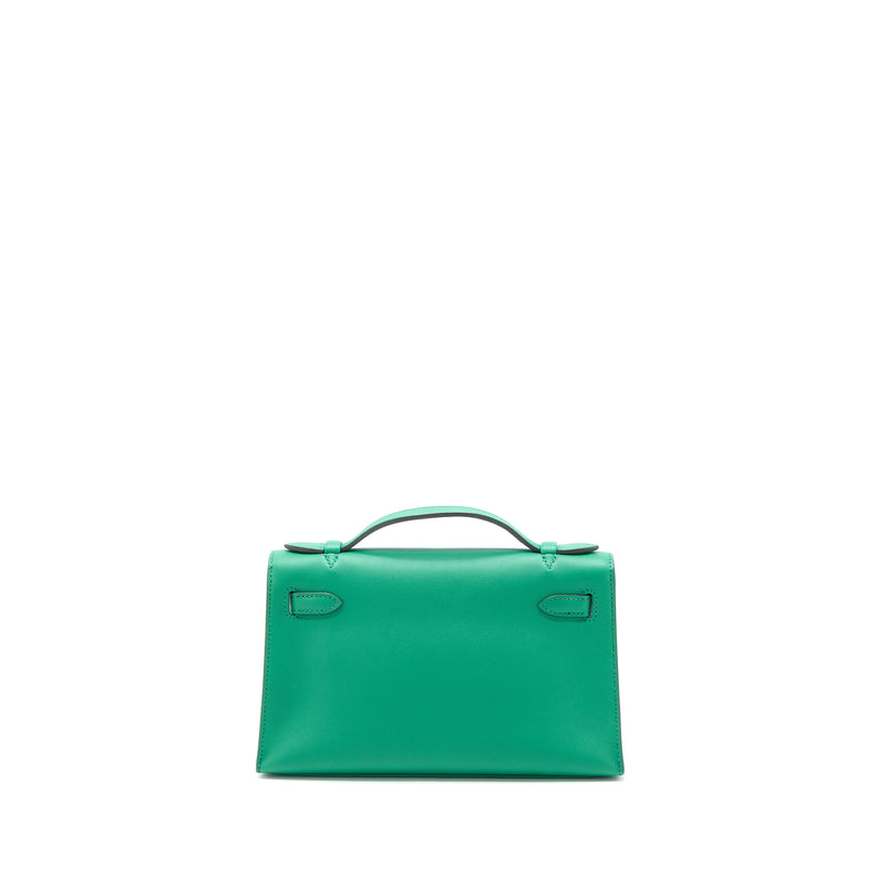Hermes Kelly Pochette Swift U4 Vert Vertigo GHW Stamp C
