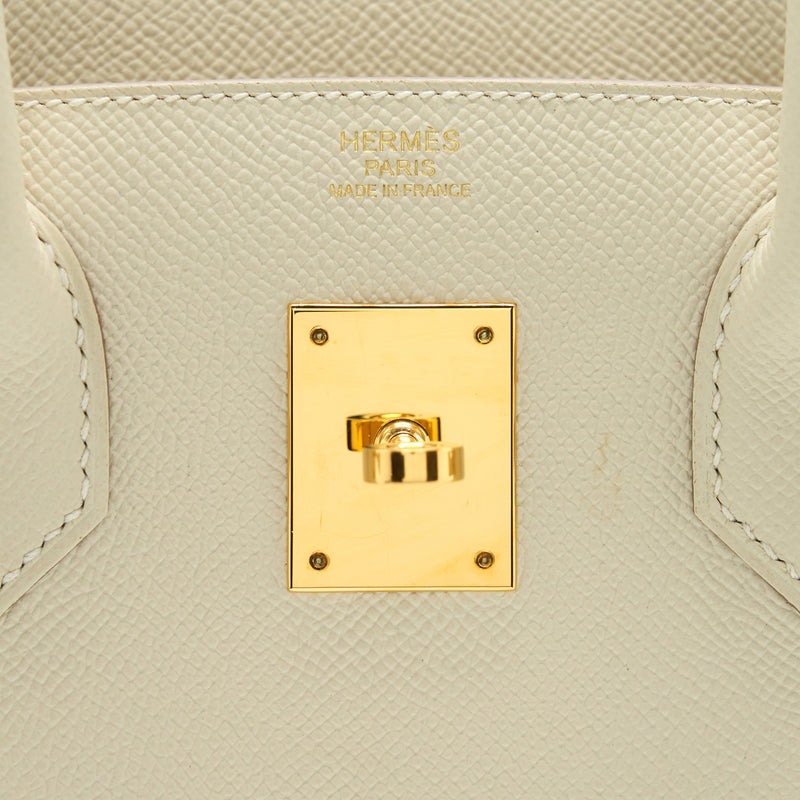 Hermes Birkin 30 Epsom Craie GHW Stamp C