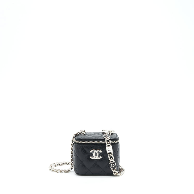 Chanel 22S Mini Vanity With Coco Giant Chain Caviar Black SHW