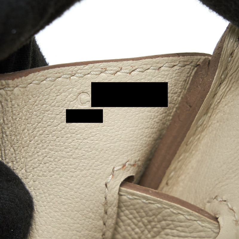 Hermes Birkin 30 Epsom Craie GHW Stamp C