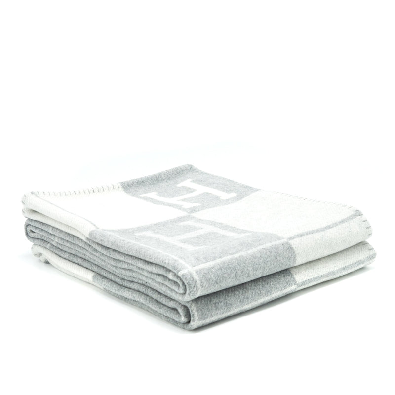 Hermes Avalon Throw Blanket Gris Clair