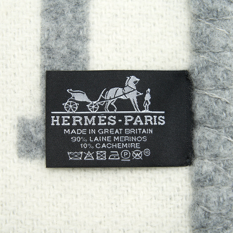 Hermes Avalon Throw Blanket Gris CLAIR