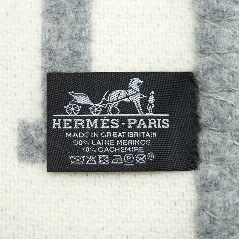 Hermes Avalon Throw Blanket Gris Clair