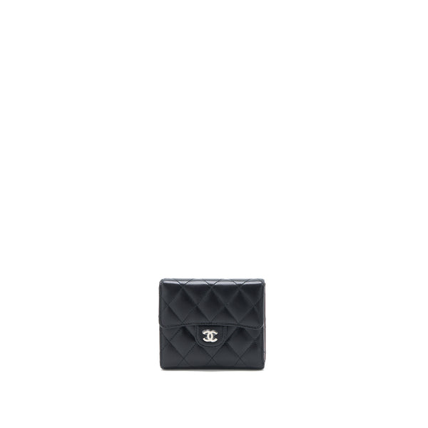 Chanel Small Classic Compact Wallet Lambskin Black SHW