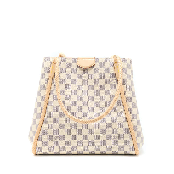 Louis Vuitton PROPRIANO Damier Azur Canvas Shoulder Tote Bag Rose Ballerine