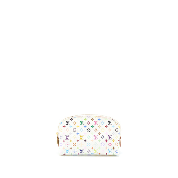 Louis Vuitton Cosmetic Pouche Multicolor Monogram Canvas White GHW