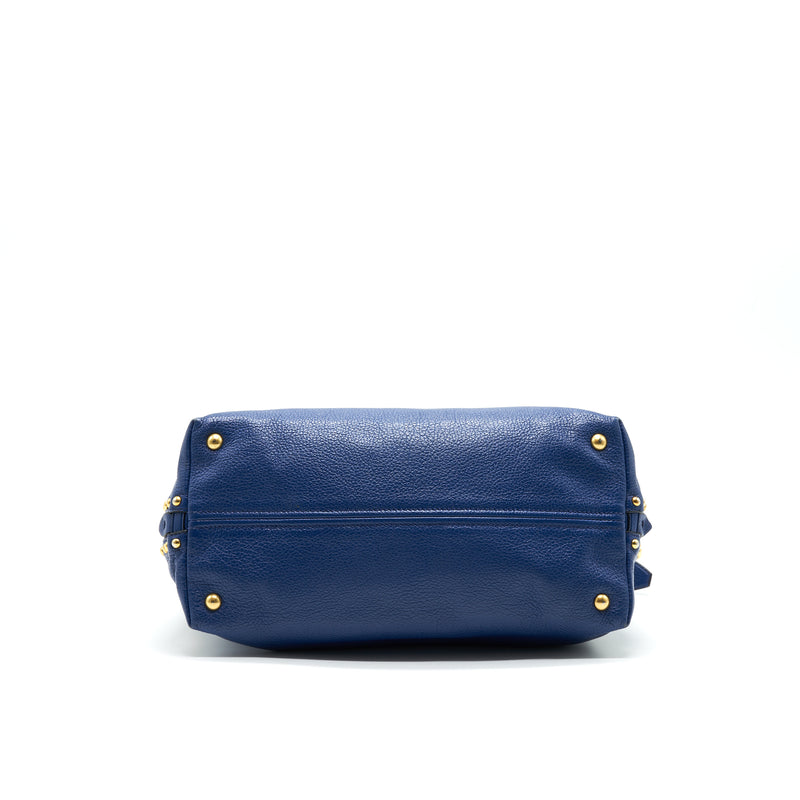 Miu Miu Blue Studded Tote Bag