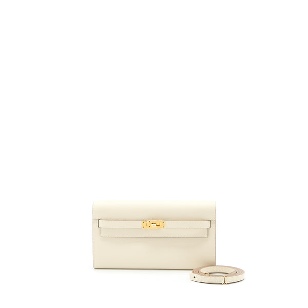 Hermes Kelly To Go Epsom Craie GHW Stamp Z