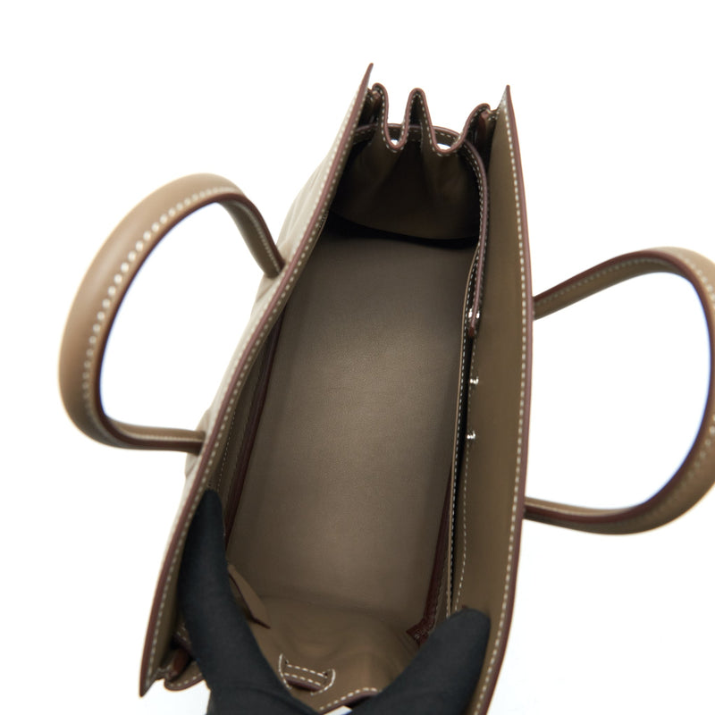 Hermes Birkin Shadow 25 Swift Etoupe SHW Stamp Z