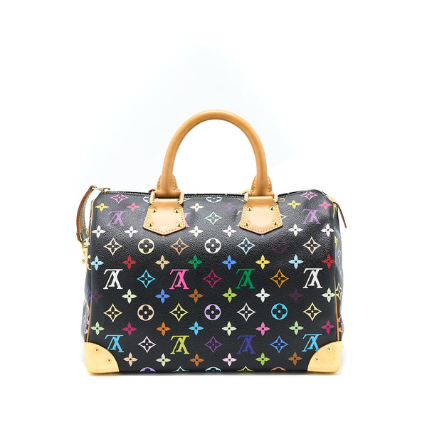 Louis Vuitton Speedy 30 Multicolour Monogram Canvas Black GHW