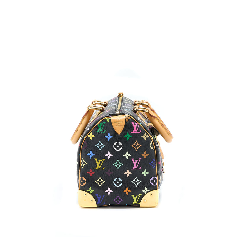 Louis Vuitton Speedy 30 Multicolour Monogram Canvas Black GHW