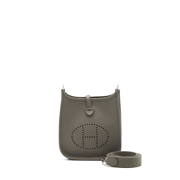 Hermes Mini Evelyn Clemence Gris Etain SHW Stamp Y