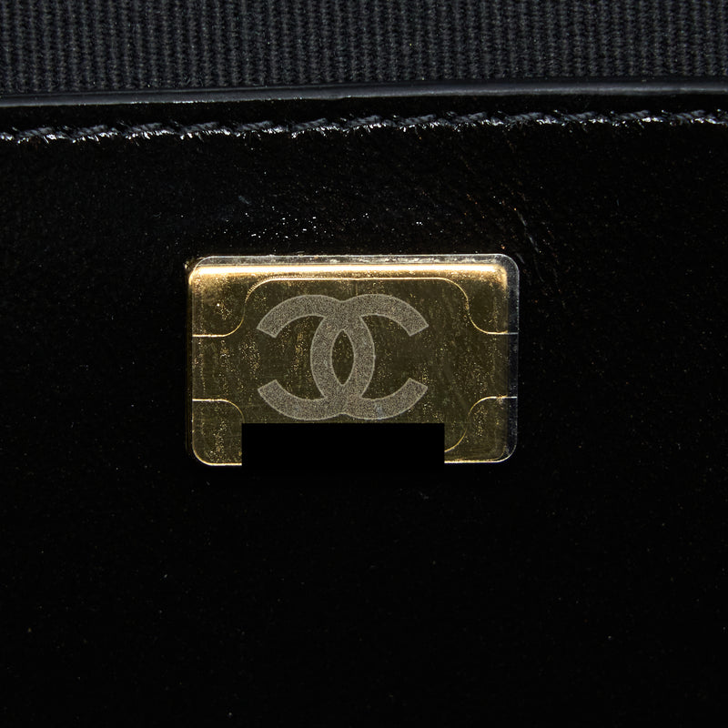 Chanel 22A Backpack Patent Black LGHW (Microchip)