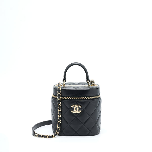Chanel Trendy Vanity Case Lambskin Black LGHW (Microchip)