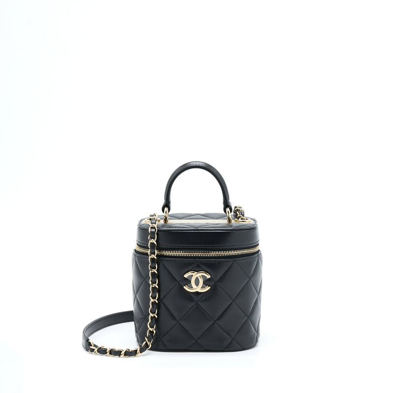 Chanel Trendy Vanity Case Lambskin Black LGHW (Microchip)