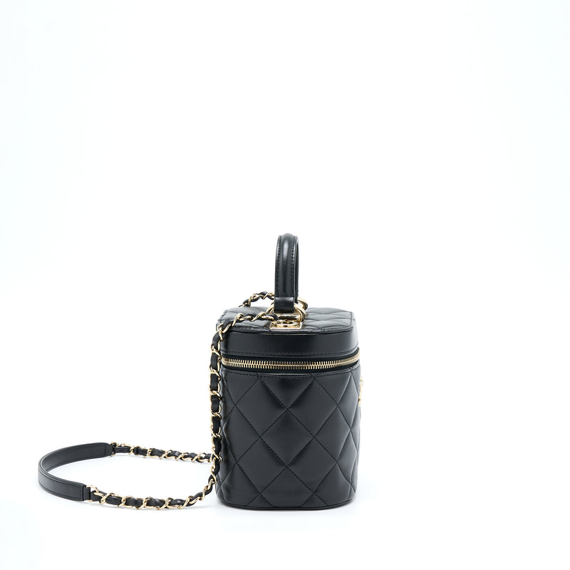 Chanel Trendy Vanity Case Lambskin Black LGHW (Microchip)