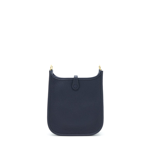Hermes Mini Evelyne Clemence Blue Nuit Multicolor Strap GHW Stamp Z