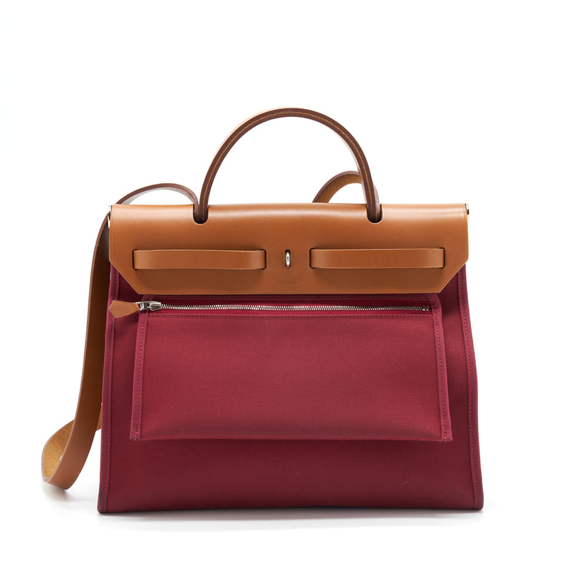 Hermes Herbag 31 Plum Red SHW Stamp T
