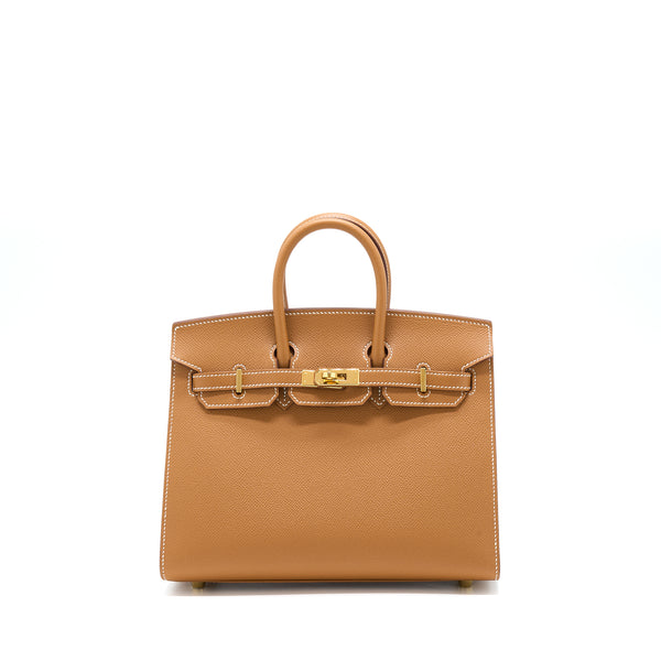 Hermes Birkin 25 Epsom Gold GHW Stamp Z
