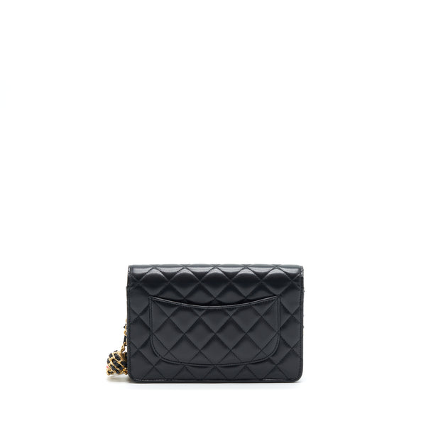 Chanel 22S Pearl Crush Wallet On Chain Lambskin Black GHW (Microchip)