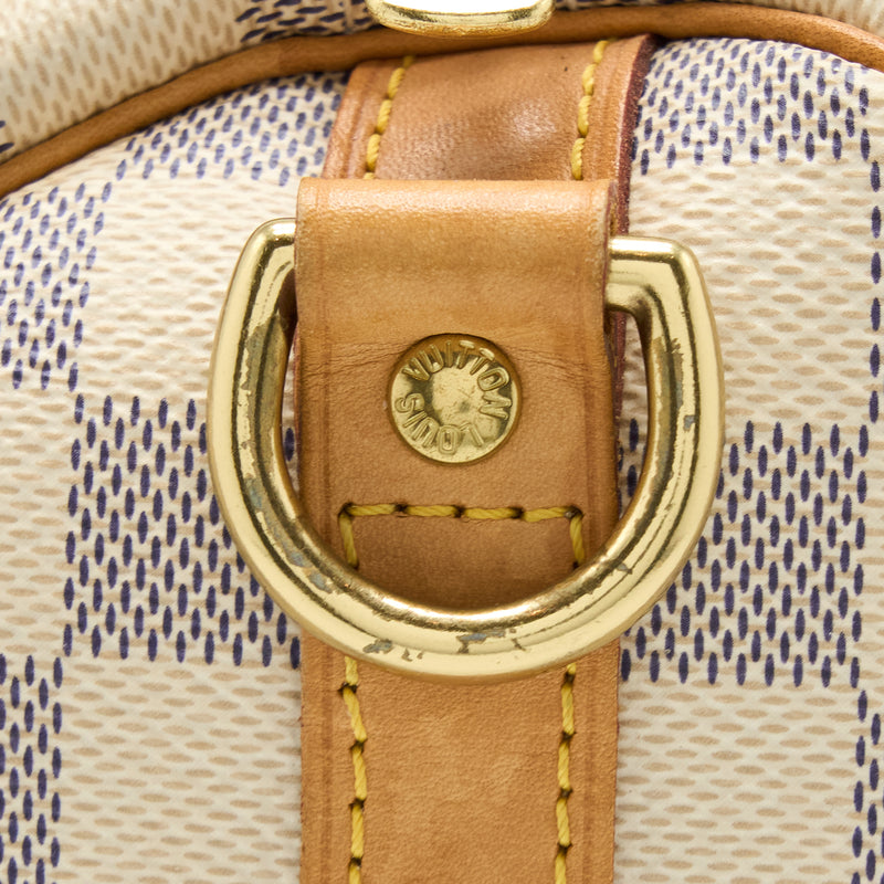 Louis Vuitton Speedy Bandouliere 30 Damier Azur GHW