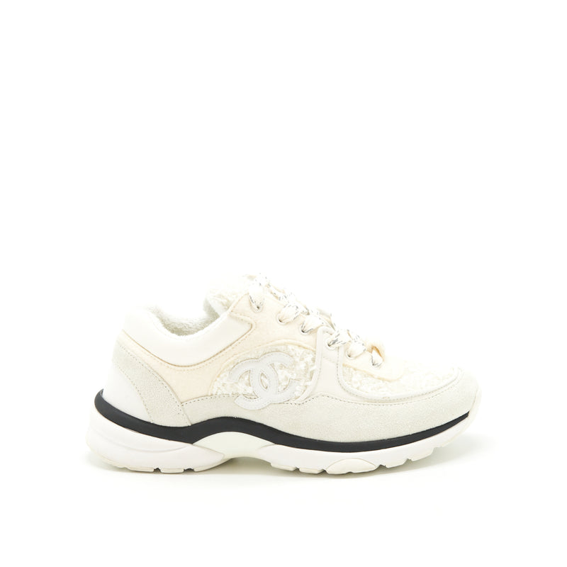 Chanel Size 35 Sneakers White (Size Run Small）