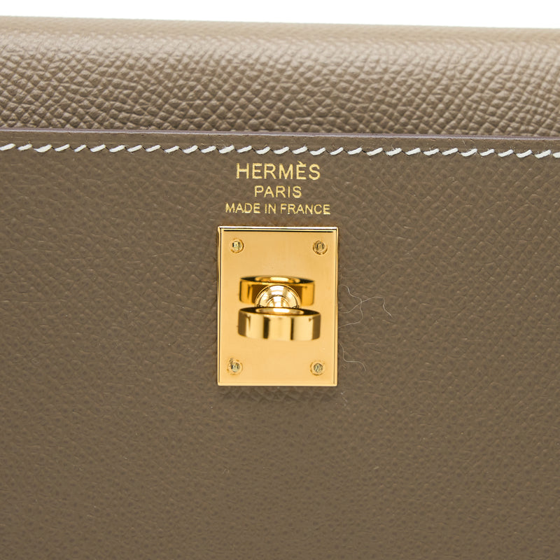 Hermes Kelly 25 Epsom Etoupe GHW Stamp Y