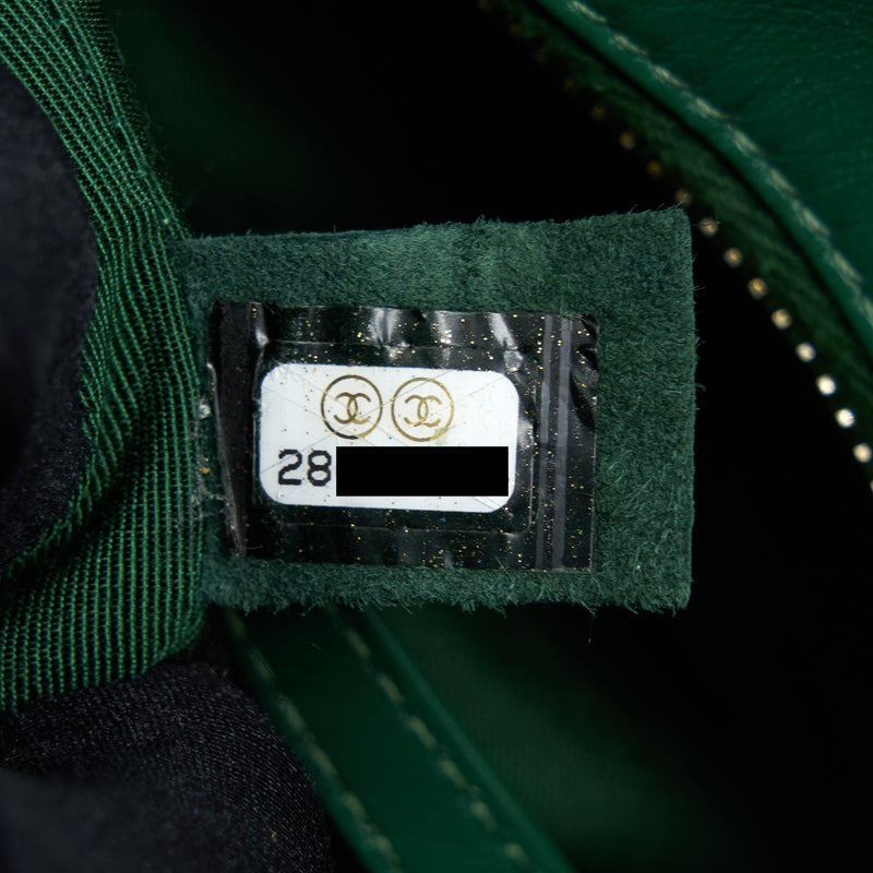 Chanel Small Gabrielle Hobo Bag Green Multicolour Hardware