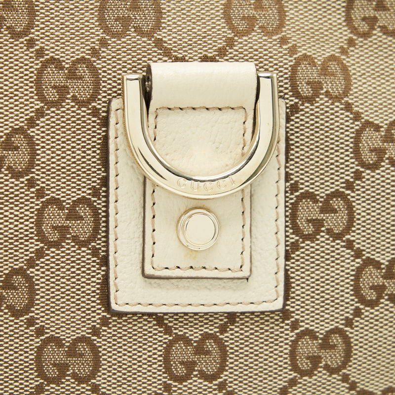 Gucci Abbey Canvas Leather Shoulder Bag