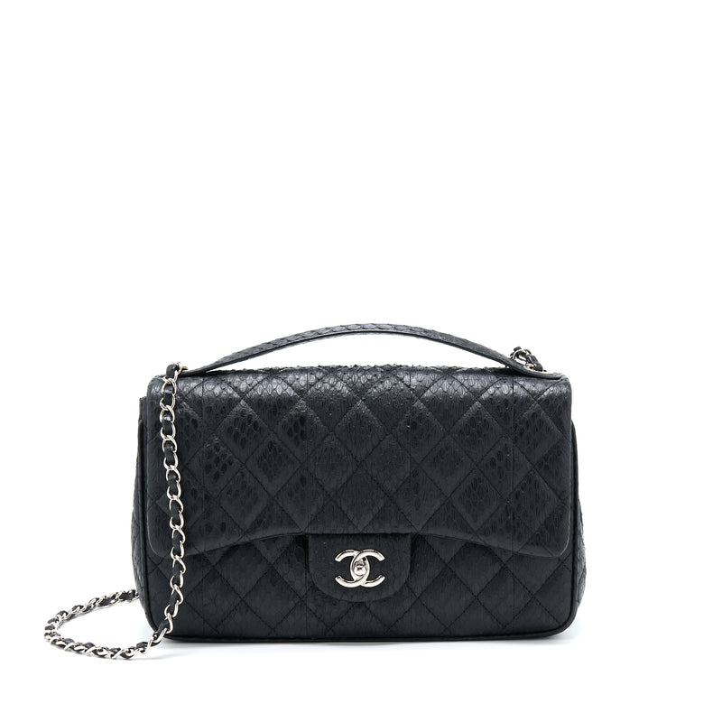 Top Handle Chanel Python Bag Chanel Top Handle Flap Bag Python Black SHW