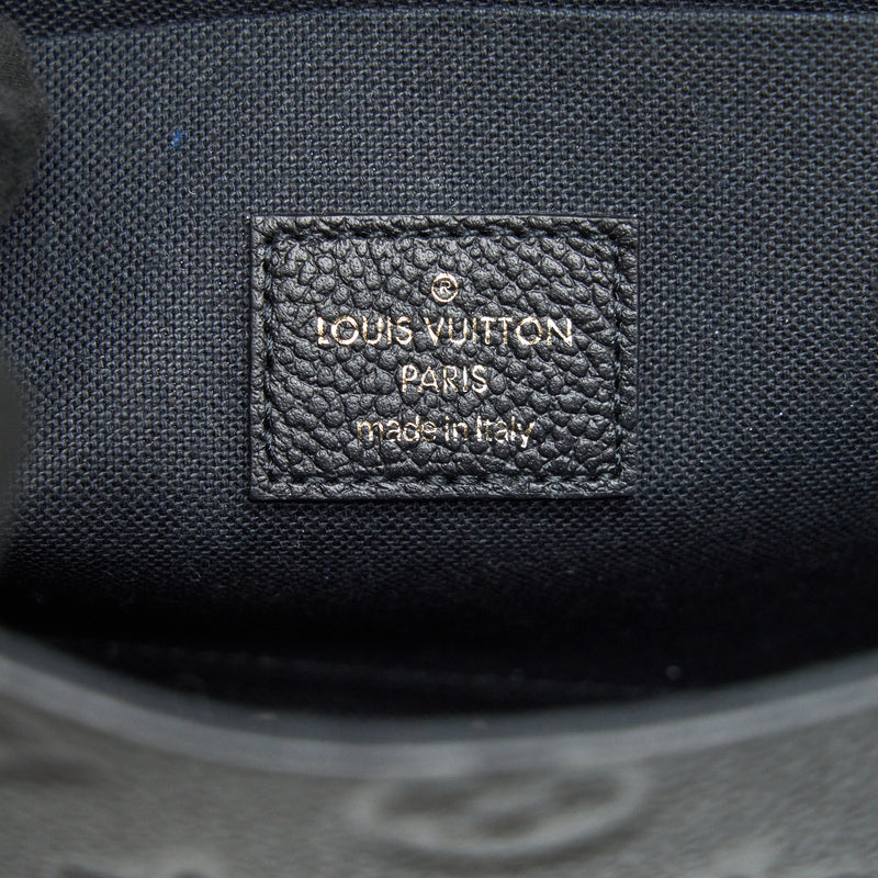 NEW Auth Louis Vuitton Dauphine Monogram Black Bracelet Size 17 + Receipt