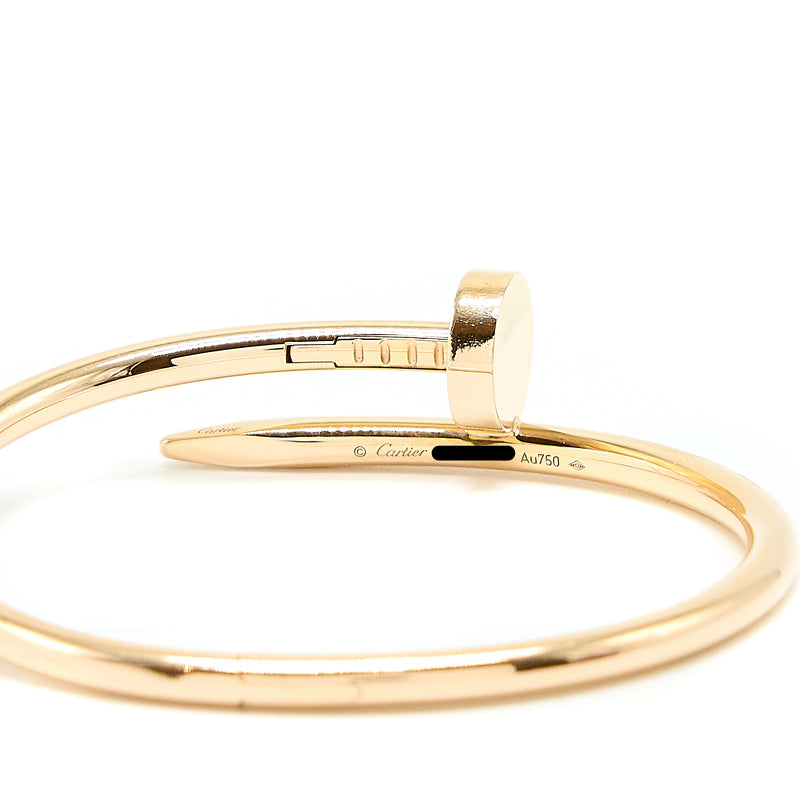 Cartier Size 15 Juste Un Clou Bracelet 18k Rose Gold