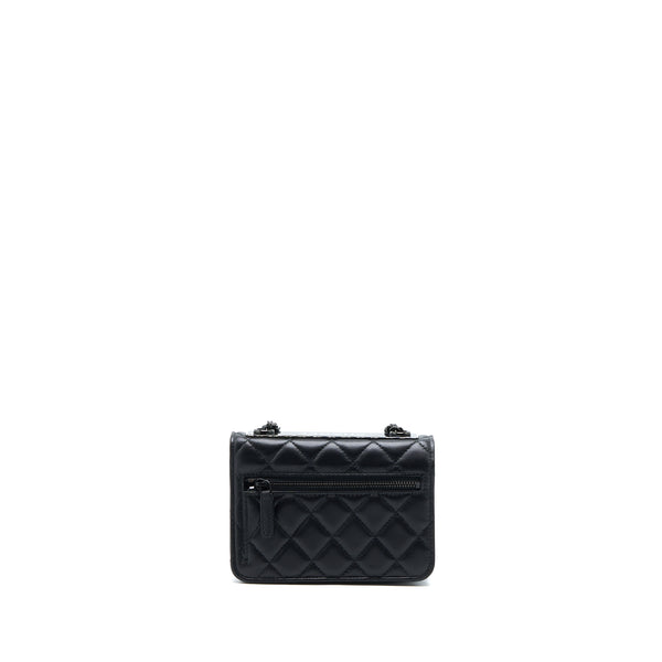 Chanel Square Trendy CC Wallet On Chain Lambskin So Black