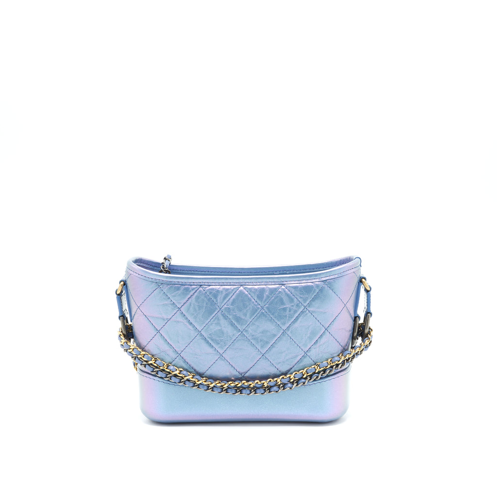 Authentic Chanel Iridescent Blue Small Gabrielle Hobo Bag