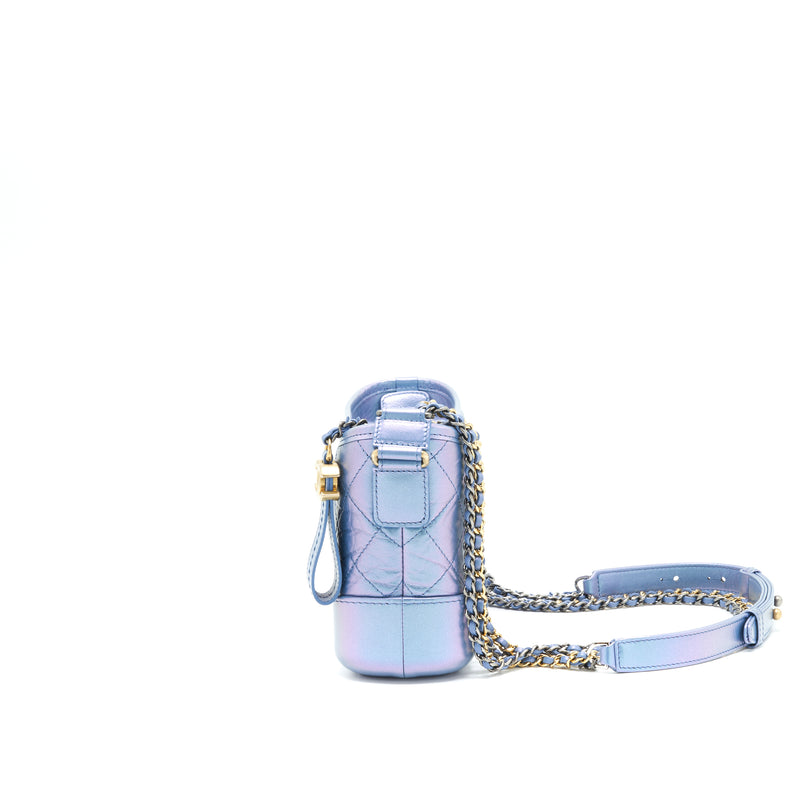 Chanel Small Gabrielle Hobo Iridescent Blue Mixed Hardware – Coco