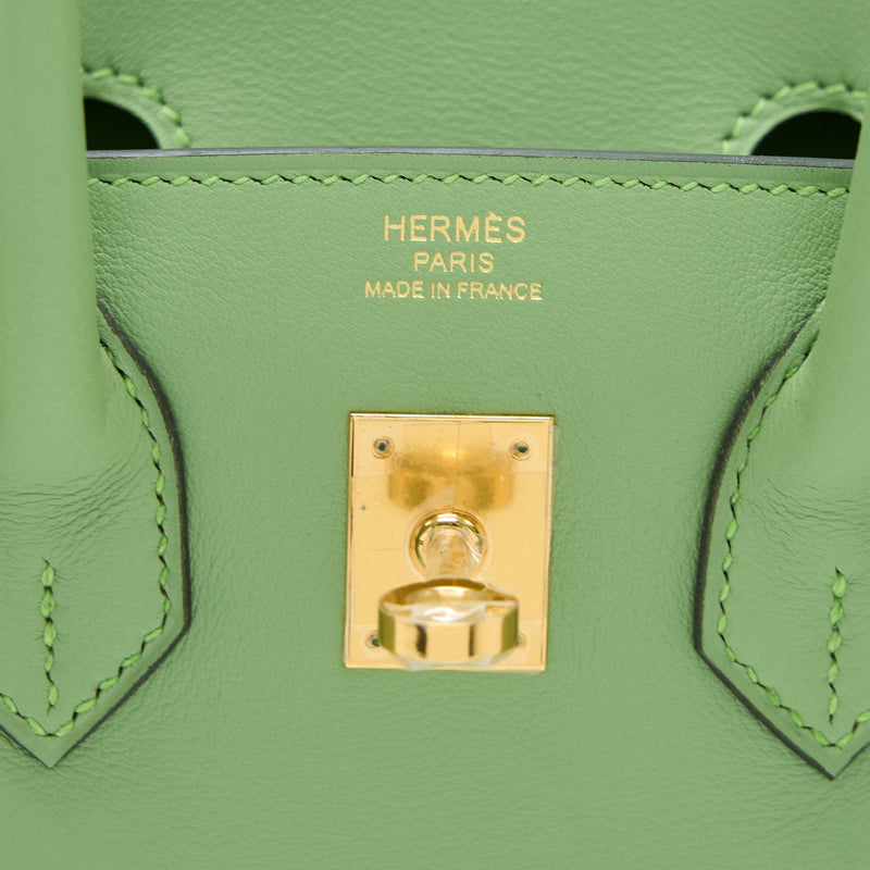 Hermes Birkin 25 Swift 3I Vert Criquet GHW Stamp Y