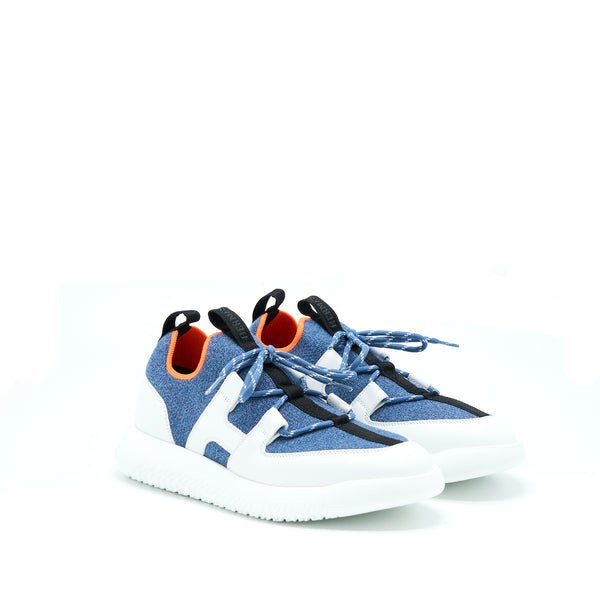 Hermes Size 38 Femme Addict Sneaker Multico Gris Argenete