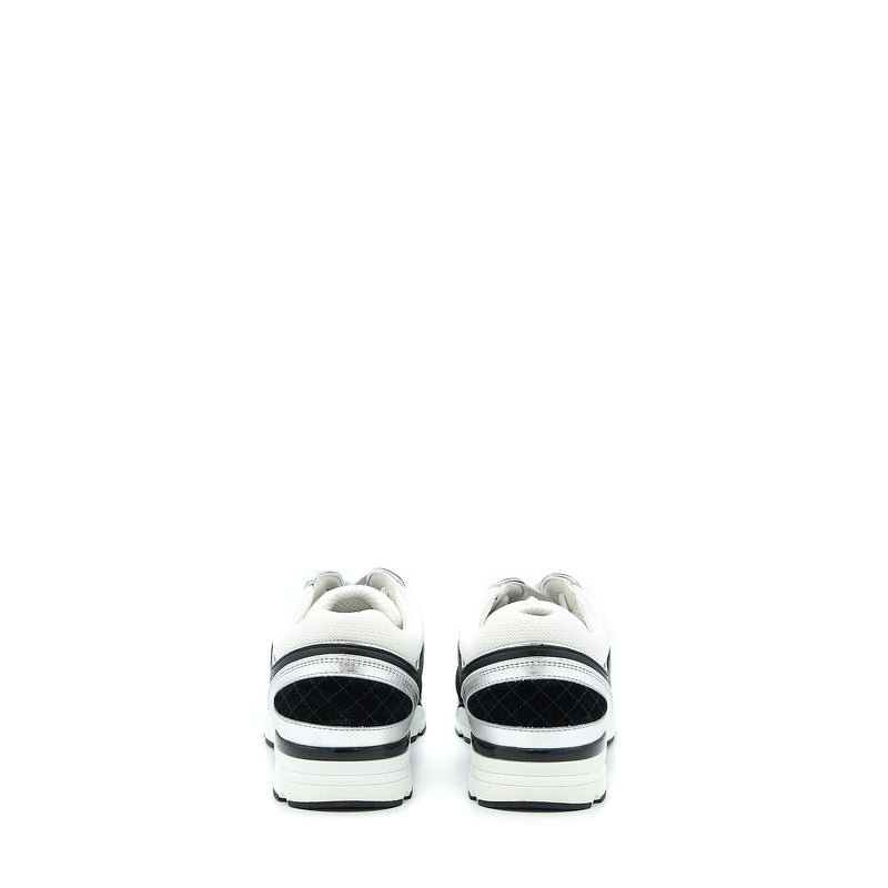 Chanel Size 39 Trainers Suede Black/White/Silver