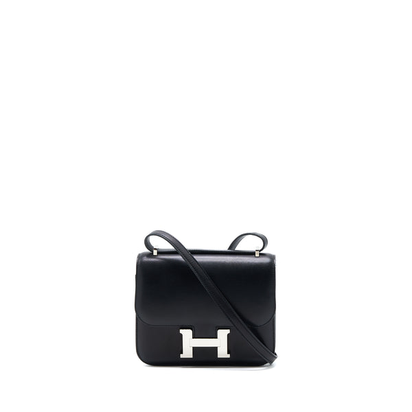 Hermes Mini Constance Sombre Black SHW Stamp A