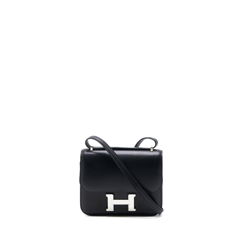 Hermes Mini Constance Sombre Black SHW Stamp A