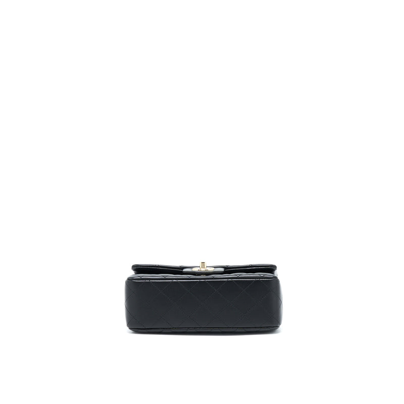 Chanel Mini Rectangular Lambskin Black LGHW(Microchip)