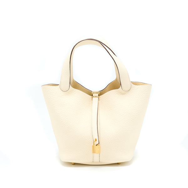 Hermes Picotin 22 Lock Bag Clemence Nata GHW Stamp Z